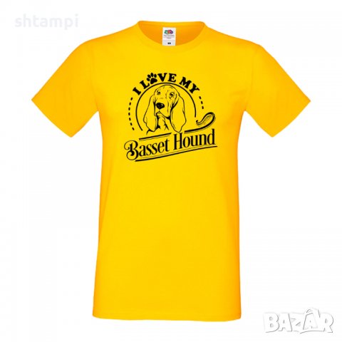 Мъжка тениска I Love My Basset Hound Dog,Куче, животно,подарък,изненада, снимка 8 - Тениски - 36932742