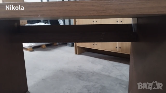 Бюро за офиса или за вкъщи 140/65/73см цвят кафяв - махагон с вградено шкафче, снимка 11 - Бюра - 51230366