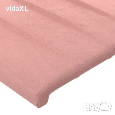 vidaXL Горна табла за легло, 2 бр, розова, 100x5x78/88 см, кадифе（SKU:3116617）, снимка 4 - Спални и легла - 49123094