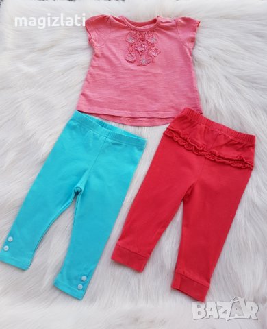 Клинчета и тениска 6-9 месеца, снимка 5 - Комплекти за бебе - 28340848