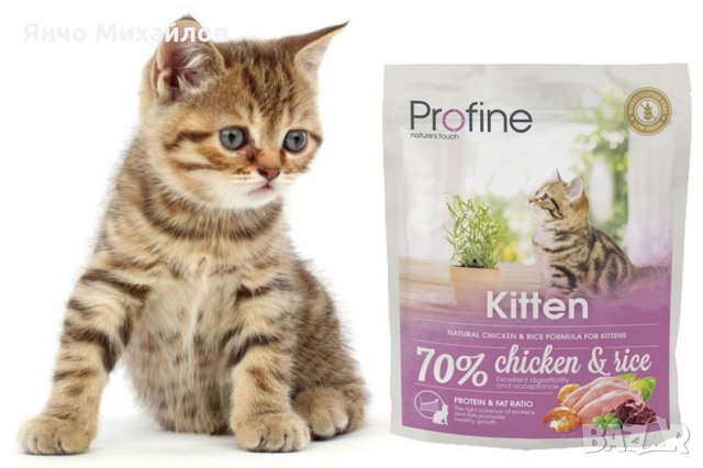 Храна за малки котета до 12 м. PROFINE CAT NATURAL CHICKEN & RICE FORM