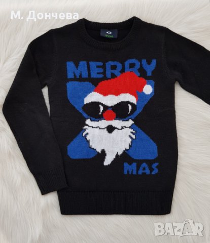 Коледен пуловер 9-10 години, снимка 5 - Детски пуловери и жилетки - 38168935