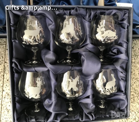 Комплект чаши за коняк Ловна серия, снимка 1