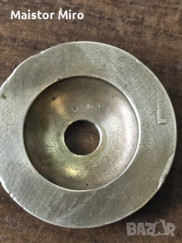 Антикварен двоен месингови свещник-"Бел Епок"(ок.1900г.)автентичен, снимка 4 - Антикварни и старинни предмети - 53571558