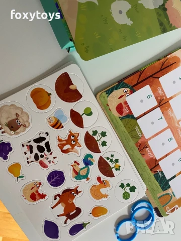 Образователна книга Ферма с дидактични игри, снимка 10 - Образователни игри - 51195526