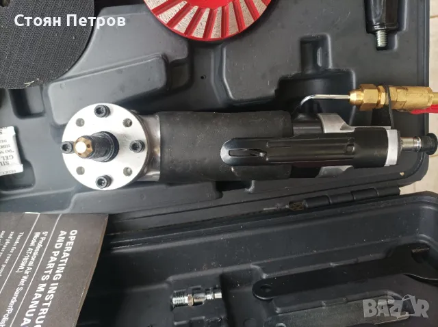 Пневматична шлайфмашина с вода за обработка на камък HBM 125 mm

, снимка 3 - Други инструменти - 49673119