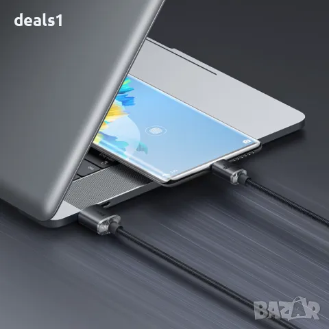 Baseus Crystal Shine Series CAJY000401 Кабел USB-A към USB-C 100W 1.2m Черен, снимка 7 - USB кабели - 49467291