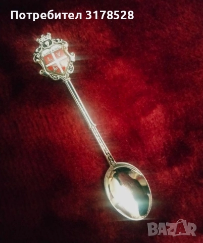Посребрена Чаена лъжичка за кафе LUGANO, снимка 2 - Колекции - 52751320