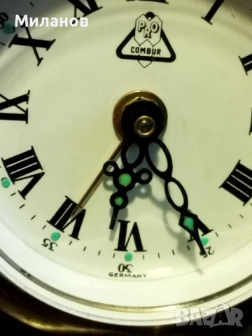 Стар механичен будилник, настолен часовник, снимка 7 - Антикварни и старинни предмети - 51979114