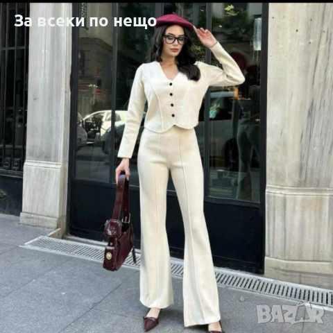 Дамски Комплект Фино Плетиво - 2 Налични Цвята Код S191, снимка 2 - Комплекти - 52419102