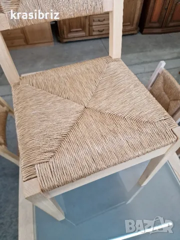 К-т Масивна Трапезна Маса с 4бр.Ратанови Столове -внос от Германия!, снимка 6 - Маси - 48965216