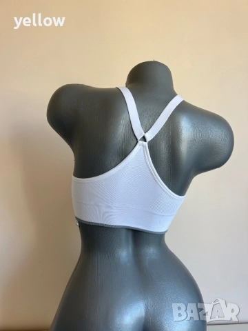 Бяло спортно бюстие ХС, снимка 2 - Корсети, бюстиета, топове - 52334611