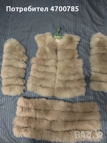 Кожух 3 в 1 , лисица, естествен косъм