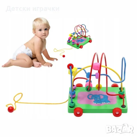 Интерактивен дървен образователен лабиринт