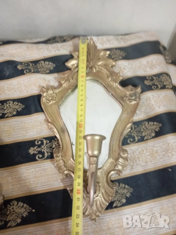 Винтидж свещници за стена комплект, снимка 3 - Други ценни предмети - 52342052