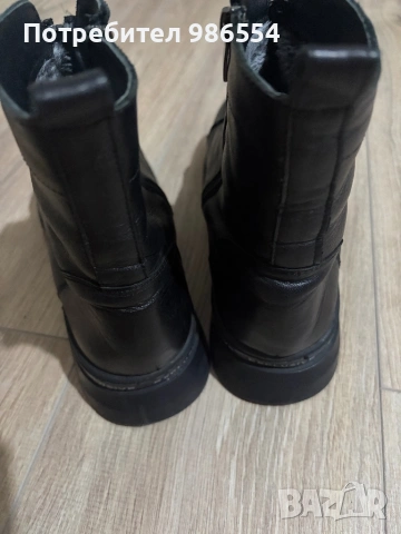 Дамски боти черни естествена кожа размер 41, снимка 5 - Дамски боти - 53105249