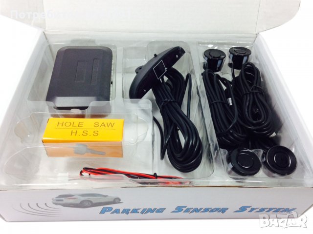 Парктроник Паркинг Сензор с 4 датчика с LED Дисплей Звуков Сигнал МПС, снимка 2 - Аксесоари и консумативи - 32944250