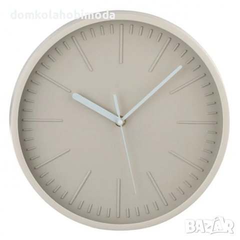 Стенен часовник.Пластмасов бежов 27 см, снимка 2 - Стенни часовници - 38575028