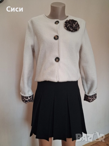 Дамско палтенце с леопардово цвете, снимка 4 - Якета - 52759324