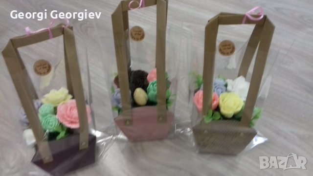 Подарък за свети Валентин с ароматни цветя , снимка 16 - Изкуствени цветя - 39643874