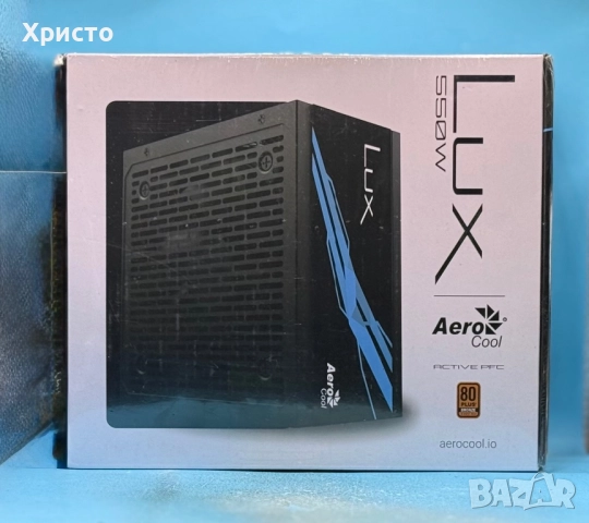 НОВО!!! Захранващ блок Aerocool LUX 550W, 80 PLUS Bronze, 550W, PFC Active