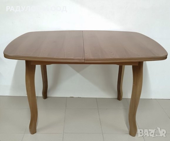 Трапезна разтегателна маса Яница, буков масив, 80*120+30см, цвят светъл орех