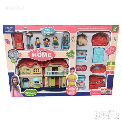 Къща с кукли и обзавеждане Код: 1377, снимка 1 - Играчки за стая - 43354148