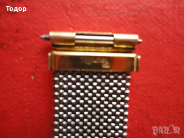 Позлатена верижка каишка за часовник Tessu Flex, снимка 5 - Мъжки - 47409929