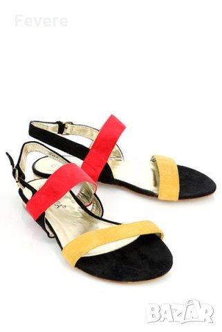 Разпродажба! Цветни равни сандали, снимка 2 - Сандали - 24693722