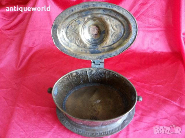 Стар Ръчно Кован Голям Бронзов ОСМАНСКИ Съд , снимка 3 - Антикварни и старинни предмети - 26886080