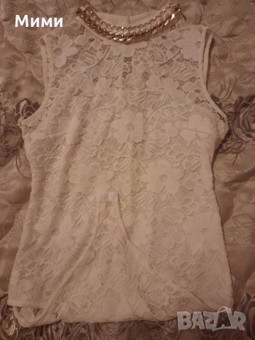 Бяло боди дантела Azara, снимка 5 - Корсети, бюстиета, топове - 33390259