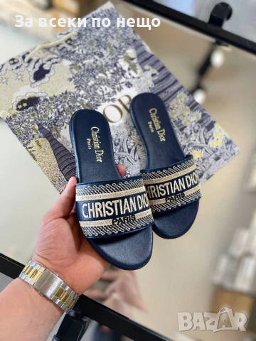 Christian Dior Дамски Ниски Летни Ежедневни Чехли Кристиян Диор - 2 Налични Цвята Код E633, снимка 3 - Чехли - 51001222