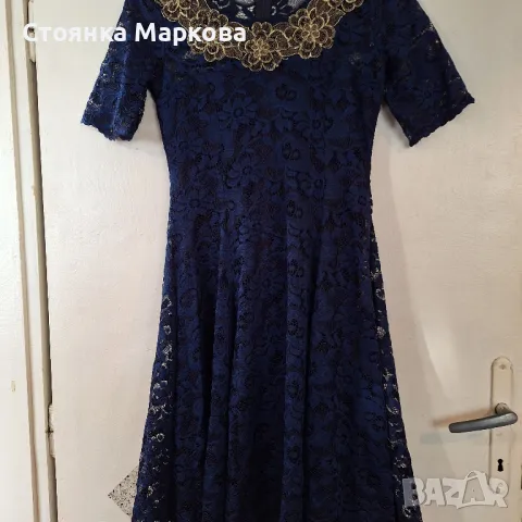 Синя рокля-дантела, снимка 5 - Рокли - 48845486