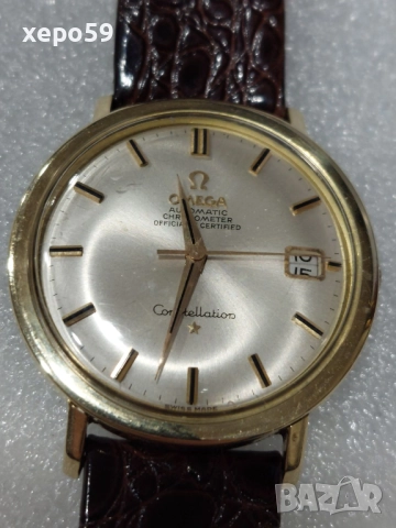 Omega Constellation Mens Watch-часовник Омега,машина 561/автомат/златна гривна-1966 год., снимка 2 - Мъжки - 52776134
