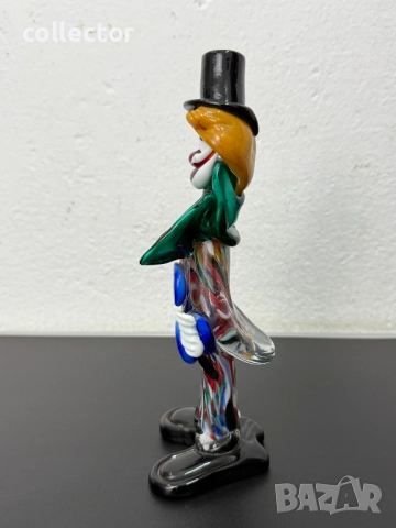 Ръчно изработен стъклен клоун Мурано. №7461, снимка 6 - Антикварни и старинни предмети - 51988508