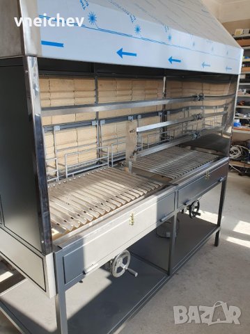 Професионална скара на дарва и въглища-чеверме, снимка 2 - Обзавеждане на кухня - 26083713