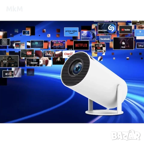 Мини Bluetooth проектор AMX100 , поддържащ 4K 1080P преносим, снимка 3 - Плейъри, домашно кино, прожектори - 51300628