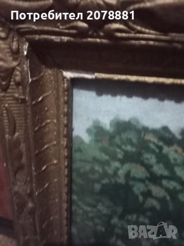 Красив гоблен ръчно бродиран в барокова рамка , снимка 5 - Гоблени - 39338720