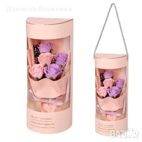 Букет от рози в подаръчна кутия