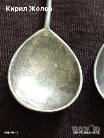 ПОСРЕБРЕНИ РУСКИ ЛЪЖИЧКИ за ЧАЙ СТАРИ РЕДКИ за КОЛЕКЦИЯ 30318, снимка 3 - Други ценни предмети - 51193675