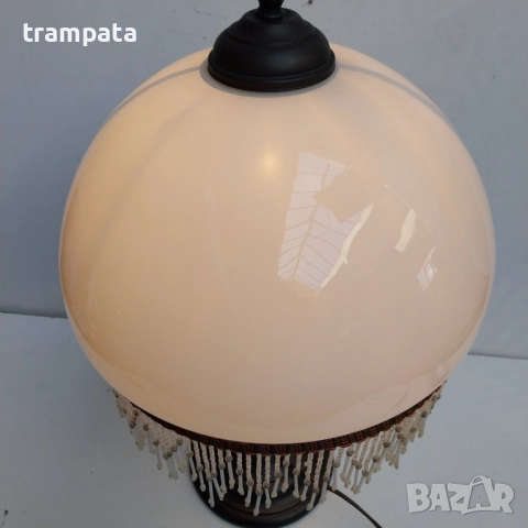НАЙ ДОБРАТА ОФЕРТА Vintage Настолна Лампа MASSIVE , месинг ,метал, стъкло, маниста., снимка 4 - Настолни лампи - 52867191