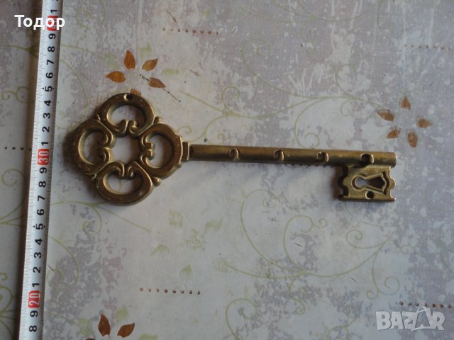 Невероятна бронзова поставка за ключове ключ, снимка 2 - Ключове - 43524665