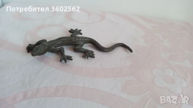 бронзови фигурки на гущерчета, снимка 4 - Статуетки - 49933214