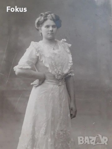 Стара снимка Австрия - дебел картон - жена, снимка 2 - Антикварни и старинни предмети - 53306971