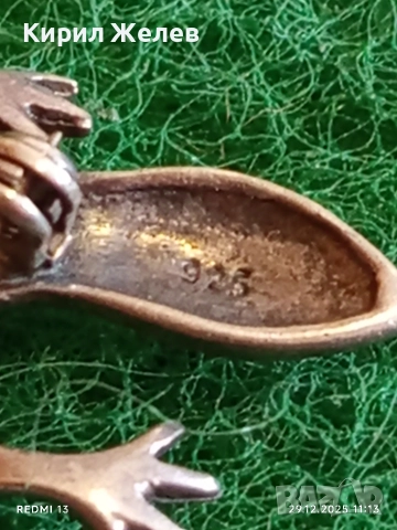 Артистчна сребърна брошка с Маркезит във формата на гущер/саламандър 49738, снимка 6 - Колиета, медальони, синджири - 52925918