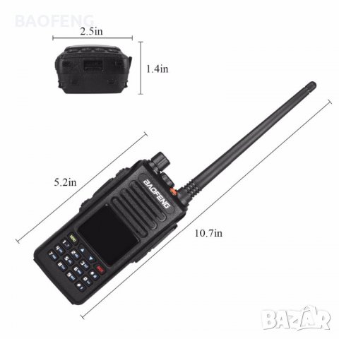 Нова Baofeng DMR DM 1702 цифрова радиостанция 2022 VHF UHF Dual Band 136-174 & 400-470MHz, снимка 7 - Екипировка - 37633881