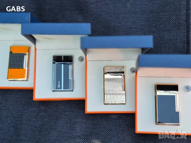 Луксозна газова запалка Derui с подарък резачка за пури,четири цвята, снимка 2 - Запалки - 50298940