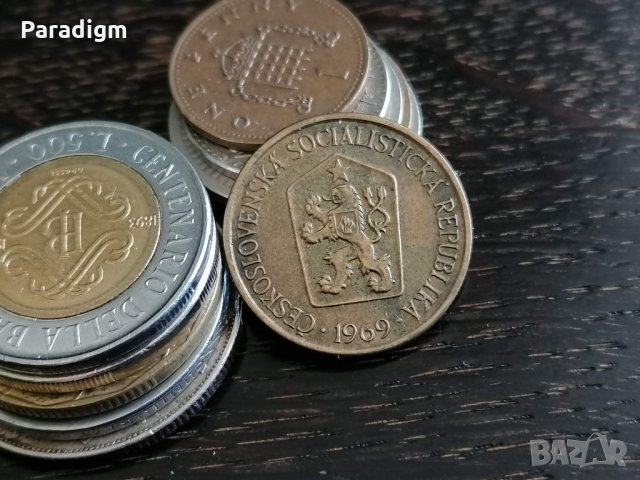 Монета - Чехословакия - 1 крона | 1969г., снимка 2 - Нумизматика и бонистика - 32325275