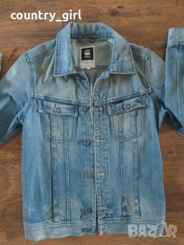 g-star - страхотно дънково яке  КАТО НОВО, снимка 5 - Якета - 26505417