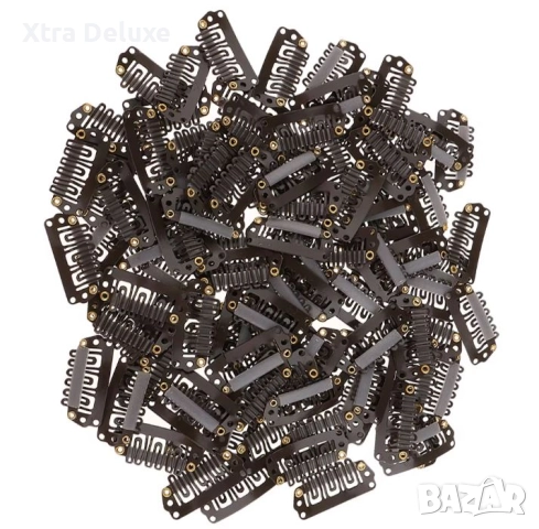 Клипси/щипки/фиби за екстеншъни/коси/перуки - 2.8см, снимка 4 - Аксесоари за коса - 40866197